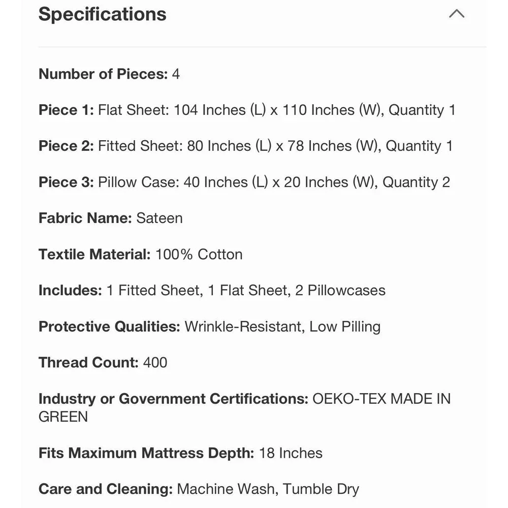 RARE King Performance Sheet Set Ivory with Eyelet Ruffle Hem - Threshold NEW